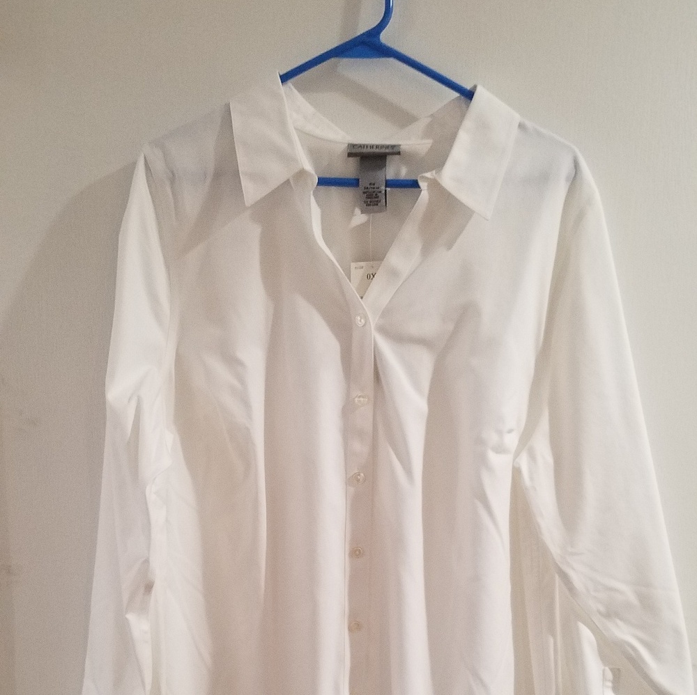 Catherines White No-Iron Shirt-14/16